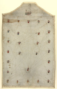Diagrammatic Map of Weights and Measures in Mediterranean Seaports Poster Print