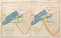 Carte Figurative et Approximative des Quantités de Coton en Laine Importées en Europe poster print by M. Minard