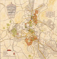 Plan of Canberra poster print showcasing the Federal Capital of Australia.