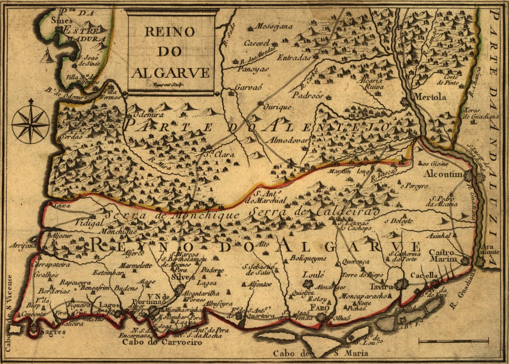 Portugal 1730 Historical Poster Print