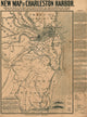 Charleston Harbor Naval Contest Poster Print showing historical map details
