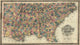 Southern States Railway and County Map Poster Print showcasing towns and railways.