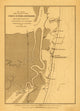 Fort Wagner historical map poster print showcasing drainage, roads, and fortifications.