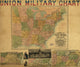 Eastern United States and Canada map poster print showcasing drainage and state boundaries.