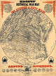 Civil War Battle Maps Poster Print showcasing major battles and fortifications from 1861-1864.