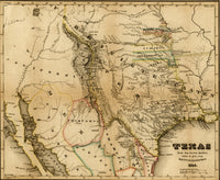 Texas - 1846 Poster Print showcasing Texas history and independence.