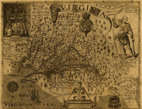 Virginia Discovered and Described by John Smith 1606 Poster Print