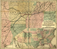 Arkansas Central Railroads Vintage Map Poster Print