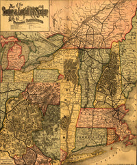 1890 Boston & Lowell Railroad System Map Poster Print