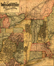 1890 Boston & Lowell Railroad System Map Poster Print