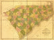 The Carolinas 1839 Poster Print showcasing historic details.