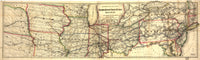 Columbus, Chicago, and Indiana Central Railway Poster Print showcasing vintage railway art.