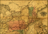 Eastern Railroad 1859 Northeastern States Poster Print