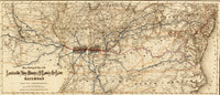 Louisville, New Albany, and St. Louis Air Line Railroad Poster Print showcasing vintage rail travel.
