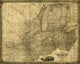 Midwestern States Map Poster Print featuring Ohio, Michigan, Indiana, Illinois, Missouri, Wisconsin, and Iowa.