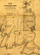 Historical Map of Eastern Massachusetts Poster Print featuring Boston to Wood's Hole.