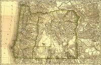 Oregon Railroads Express Company Poster Print showcasing rail networks.