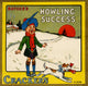 Charming winter scene poster of a dog stealing crackers from a boy.