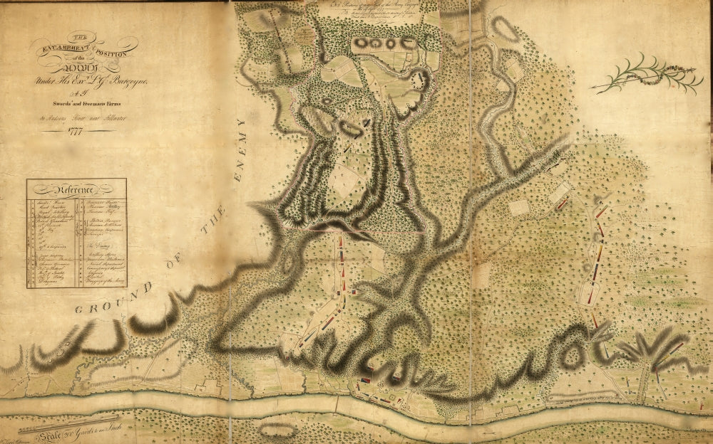 Burgoyne's Positions at Freeman's Farm on the Hudson poster print