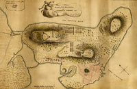 Plan of the Heights of Charles Town Poster Print showcasing historical cartography.