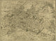 Antique Map of Jerusalem Black & White Poster Print