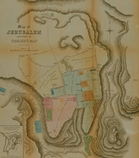 Antique Map of Jerusalem color poster print showcasing detailed cartography.