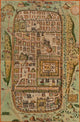 Antique Map of Jerusalem color poster print showcasing historical details.