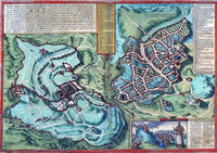 Antique Map of Jerusalem Color Poster Print showcasing intricate details.