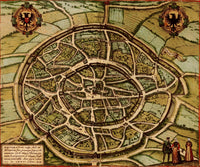Antique Map of Jerusalem Latin Poster Print showcasing intricate details.