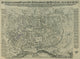 Antique Map of Jerusalem Black & White Poster Print