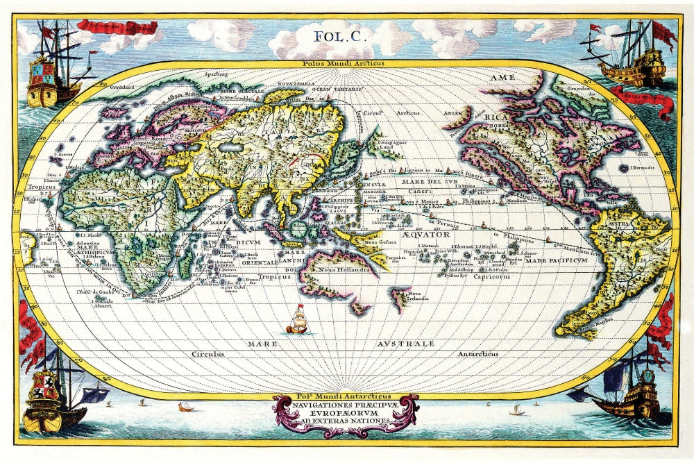 Heinrich Scherer Decorative Cartography Poster Print
