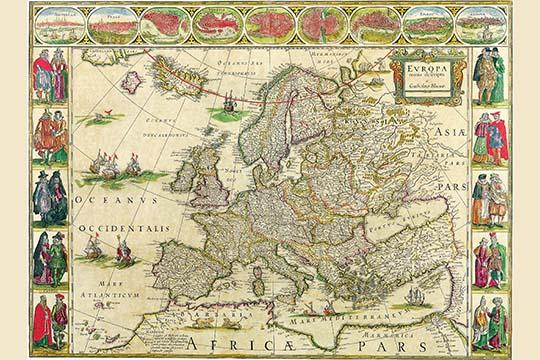 Willem Janszoon Blaeu Poster Print showcasing historic cartography.