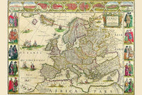 Willem Janszoon Blaeu Poster Print showcasing historic cartography.
