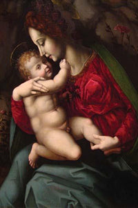 Madonna & Child vintage art poster print by Bachiacca, 18x24.