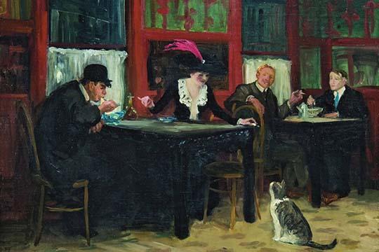 Chinese Restaurant Vintage Art Print by John Sloan - 18x24 Poster