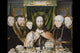 Christ Blessing Triptych Print by Ludger tom Ring, formal portrait of a Westphalian family