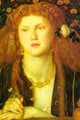 The Kissed Mouth poster print by Dante Gabriel Rossetti, vintage art reproduction.