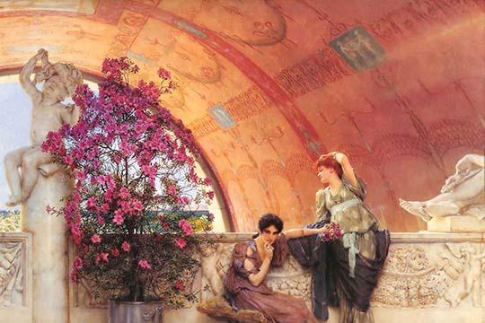 Unconscious Rivals Poster Print by Sir Lawrence Alma-Tadema, vintage art reproduction, available in multiple sizes