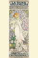 La Dame aux Camelias vintage art poster print by Alphonse Mucha.