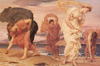 Greek Girls Picking Up Pebbles by the Sea Poster Print by Lord Frederick Leighton