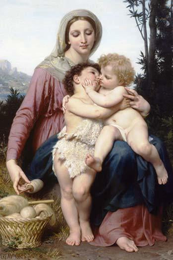 The Holy Family vintage art print by William Bouguereau