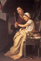 Vintage art print of The Vow by William Bouguereau