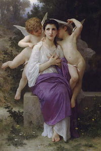 The Hearts Awakening vintage art print by William Bouguereau