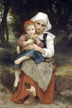 Breton Brother & Sister Poster Print by William Bouguereau