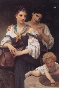 The Secret vintage art reproduction by William Bouguereau poster print.