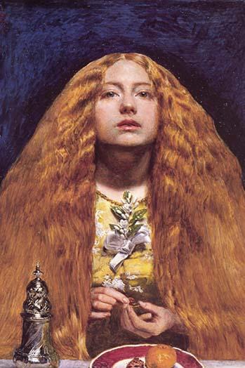 The Bridesmaid vintage art print by John Everett Millais, showcasing elegant design and classic artistry.