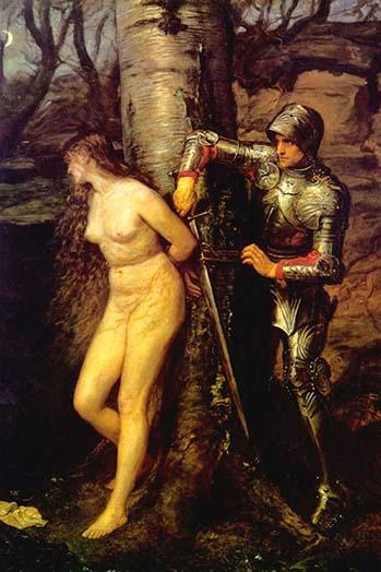 The Knight Errant Poster Print by John Everett Millais