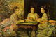 Hearts are Trumps Poster Print by John Everett Millais, vintage art reproduction.