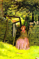 Waiting vintage art print reproduction by John Everett Millais available at Posterazzi.