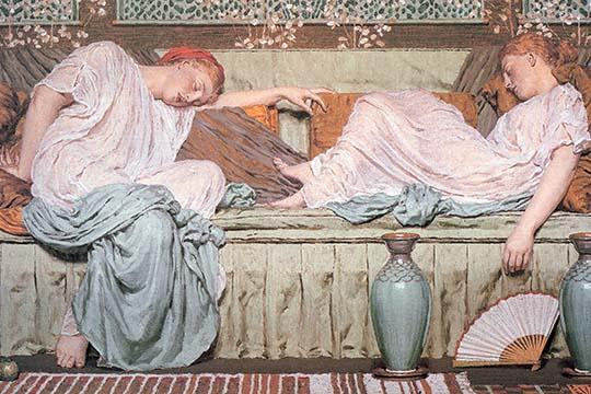 Vintage Apples Art Print by Albert Joseph Moore, showcasing the beauty of nature.